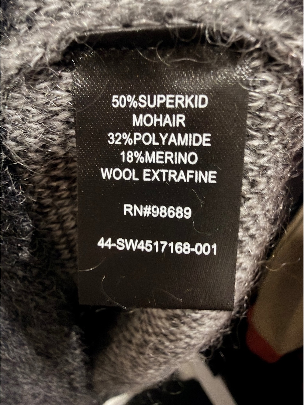 Todd Snyder Brushed Buffalo Check Crewneck Sweater, Size Large, Black and Gray - Picture 3 of 8